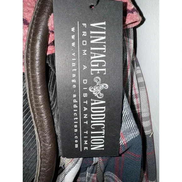 Vintage Addiction Patchwork Tote Canvas & Leather Tote Bag Purse - Picture 9 of 9